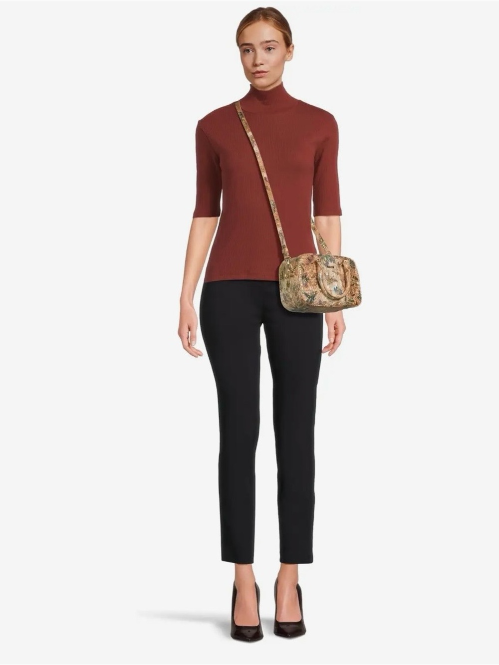 Brahmin Mara Mini Satchel Hill Garden Embossed Leather Butterfly Crossbody - Picture 12 of 15